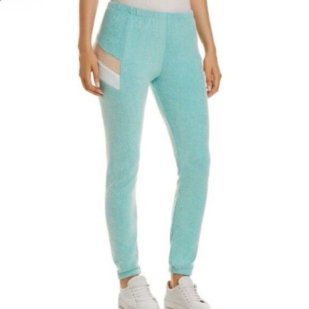New Wildfox Knox Fuzzy Sweatpants Joggers Trance Striped Size Small